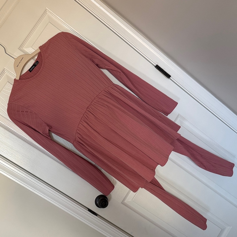 Boohoo Maternity Ribbed Pink Set